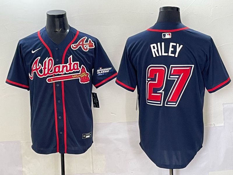 Men Atlanta Braves #27 Riley Drak Blue Nike 2025 MLB Jersey style 06->atlanta braves->MLB Jersey